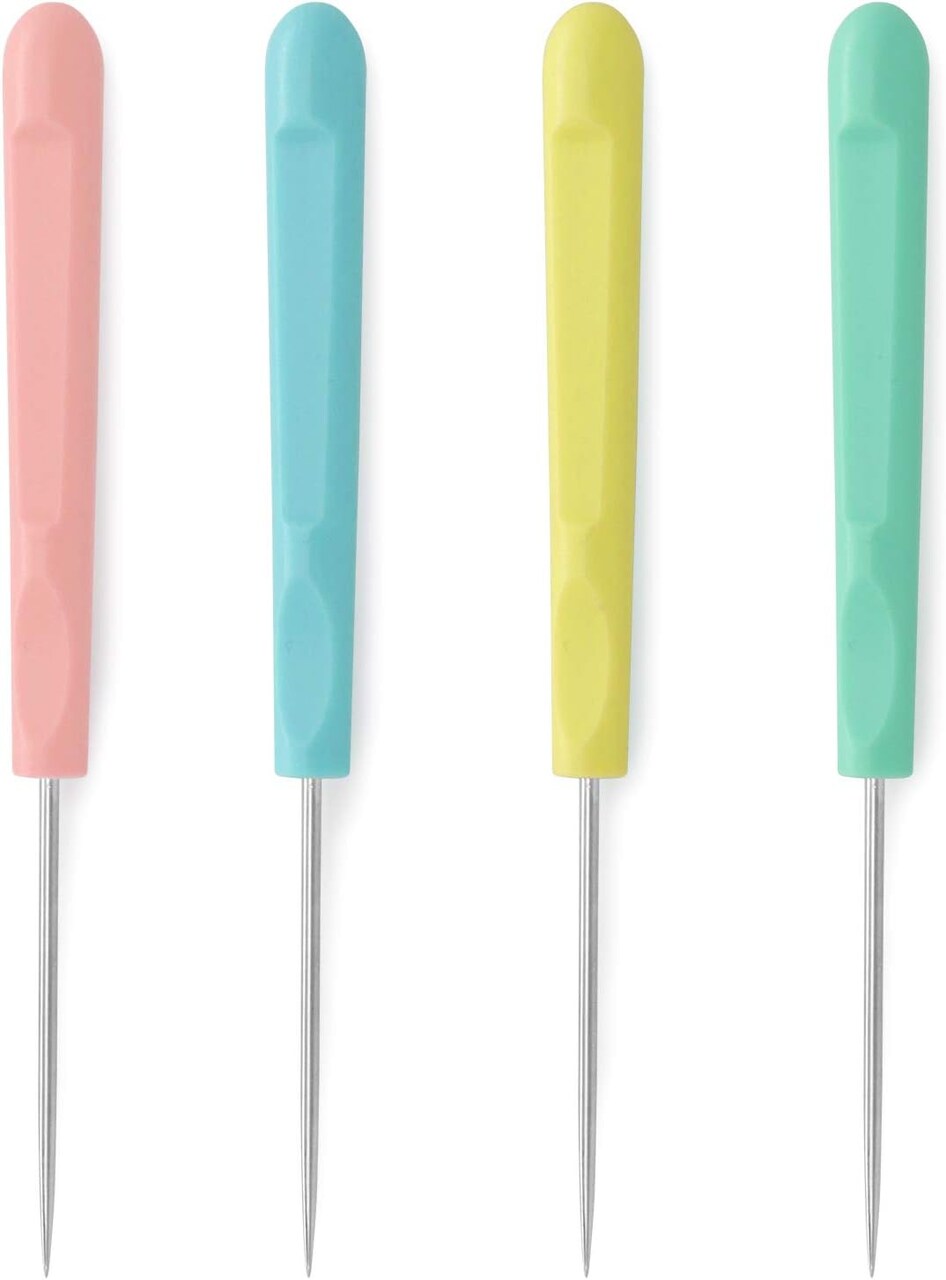 4 Pcs Sugar Stir Needle Scriber Needle Cookie Decorating Supplies Tool 5.2 Inches